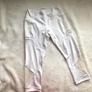 lululemon white capris leggings with pockets